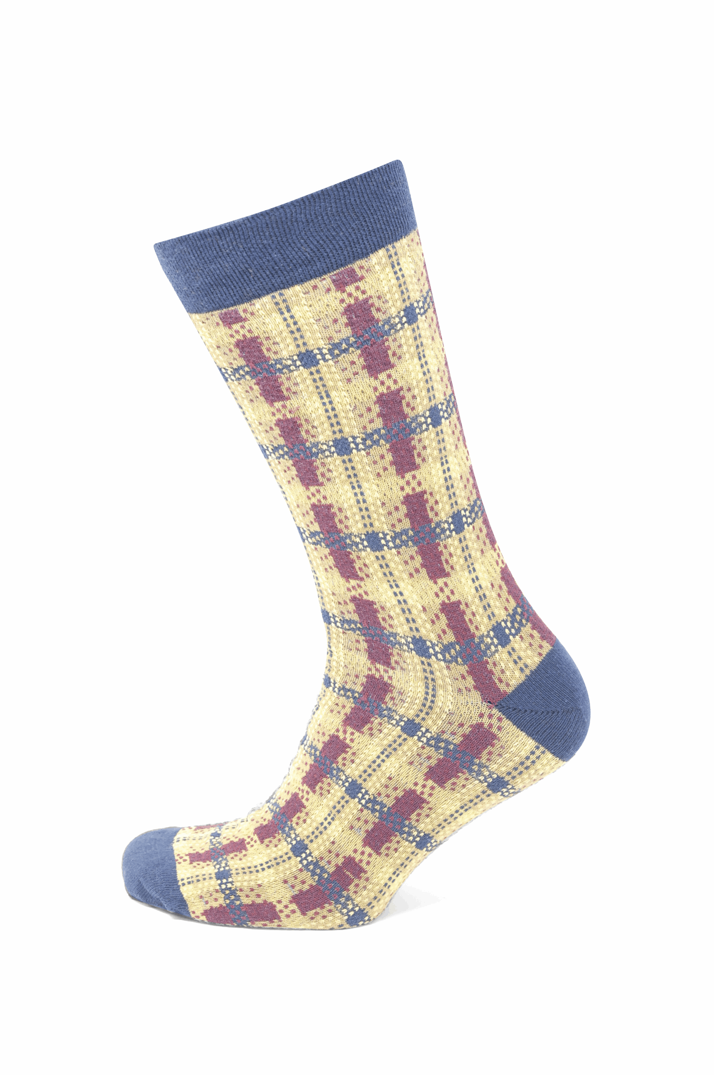 Modische Socke kariert