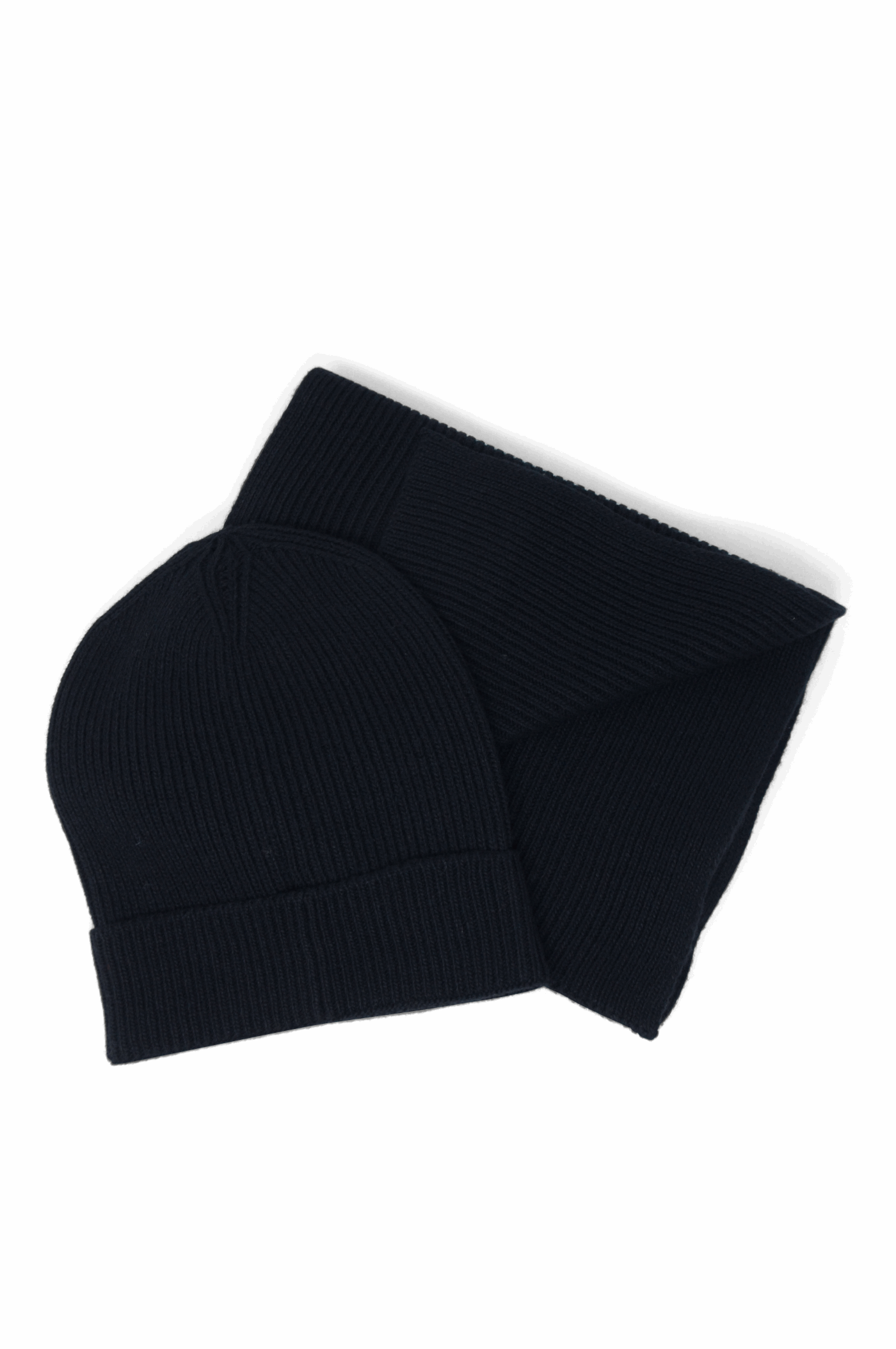 Set Mütze und Schal Schwarz