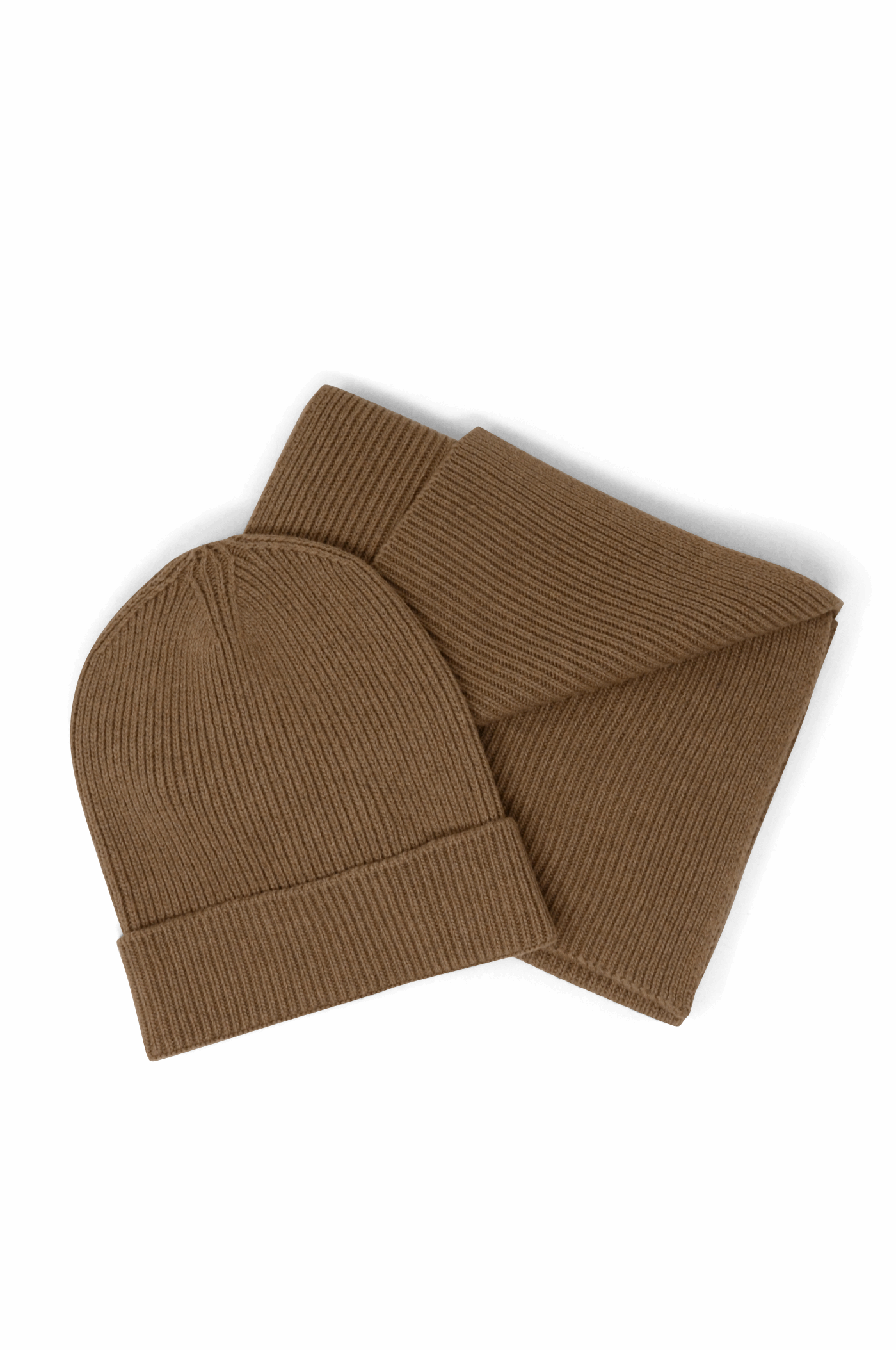 Set Mütze und Schal Beige