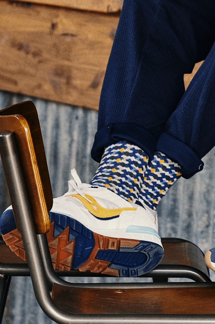 Modische Socke mit Muster