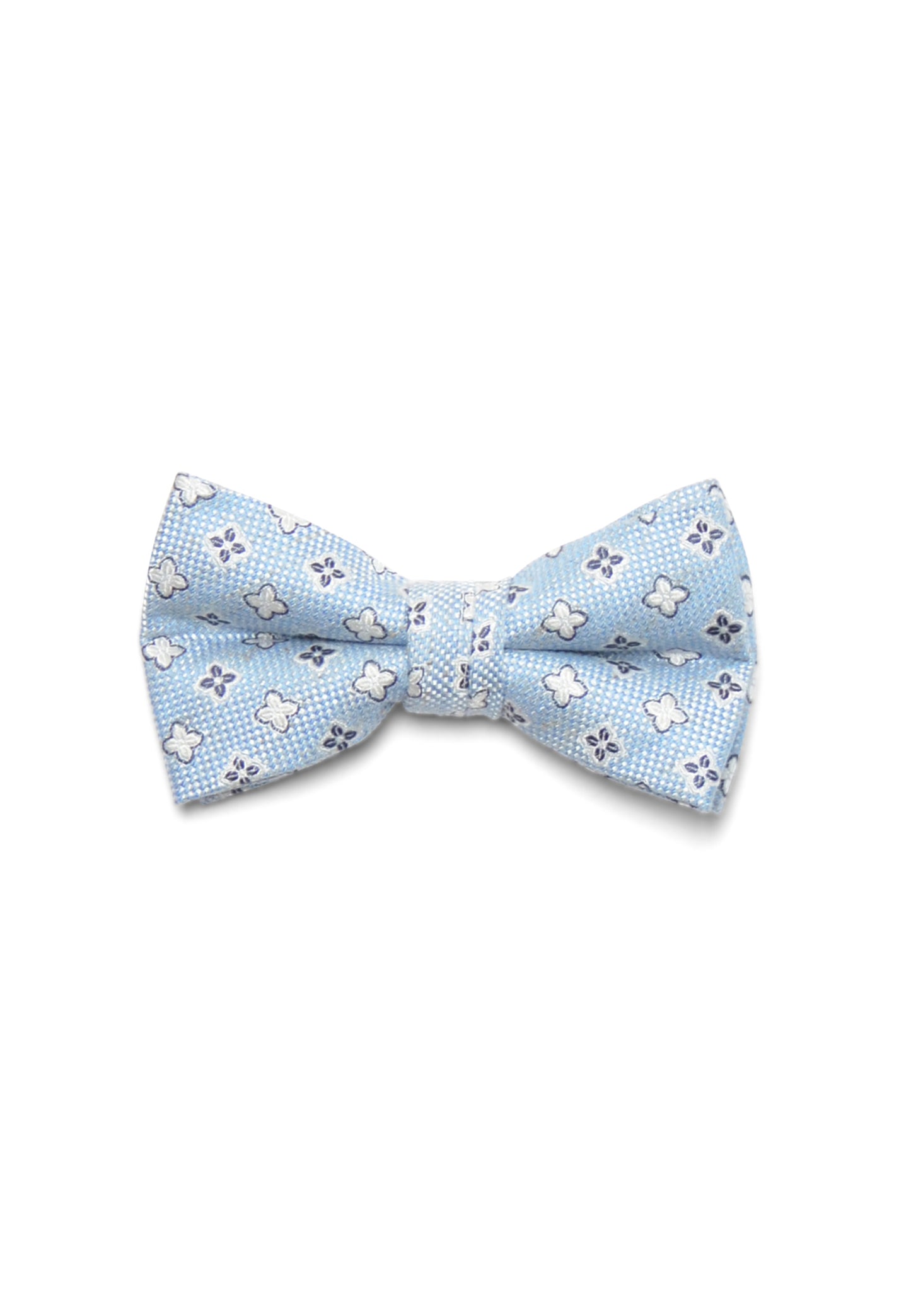 Hochzeit-Set Fliege und Einstecktuch gemustert hellblau