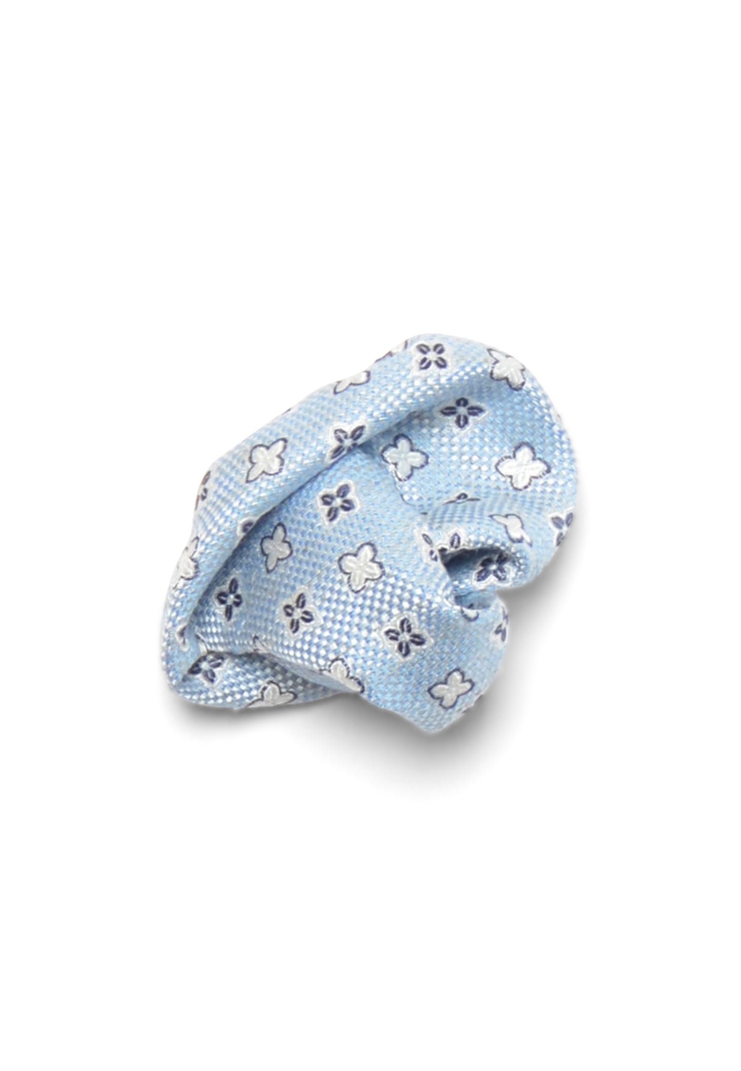 Hochzeit-Set Krawatte und Einstecktuch mit Kleinmuster hellblau