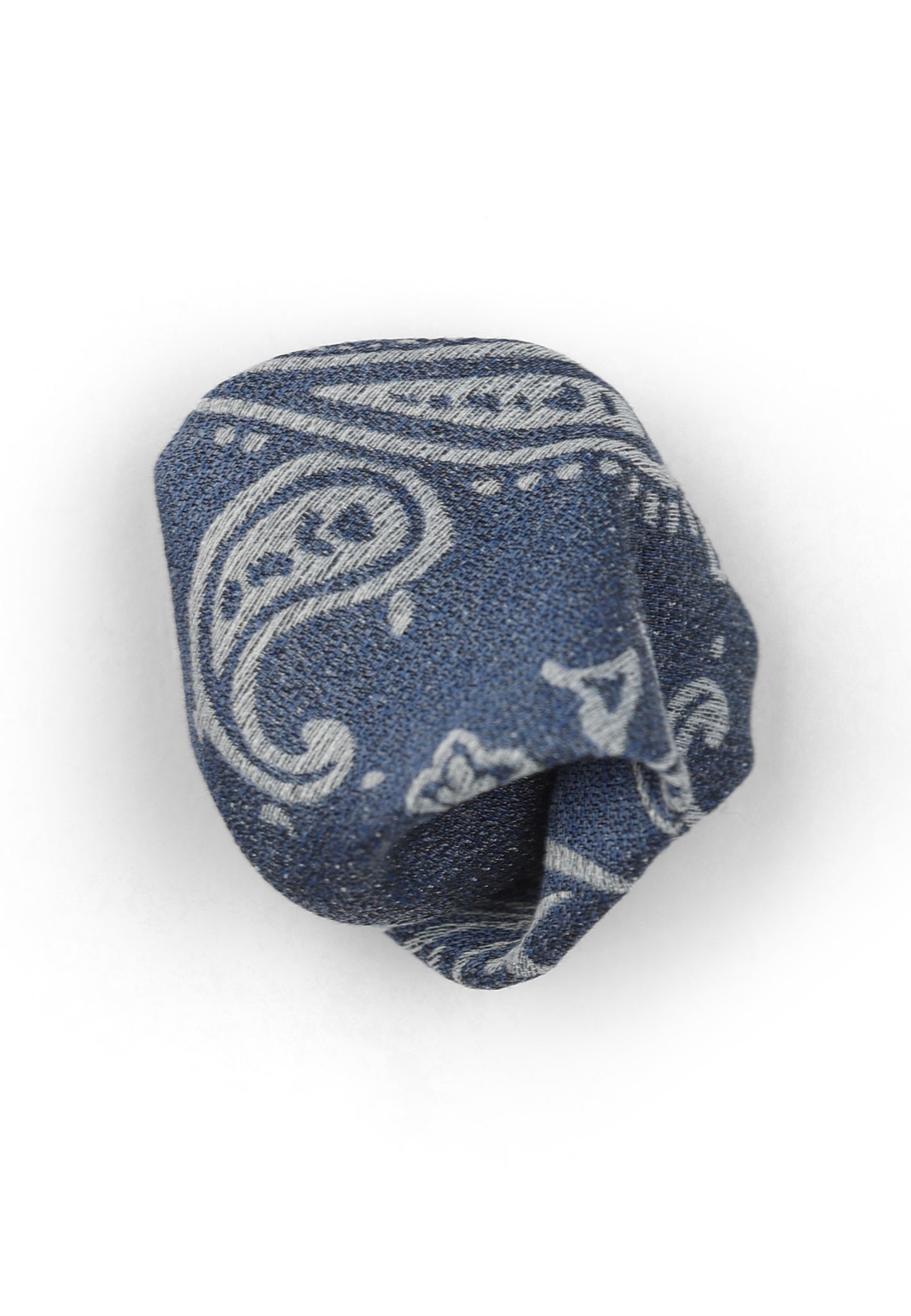 Hochzeit-Set Krawatte und Einstecktuch mit Paisleys blau