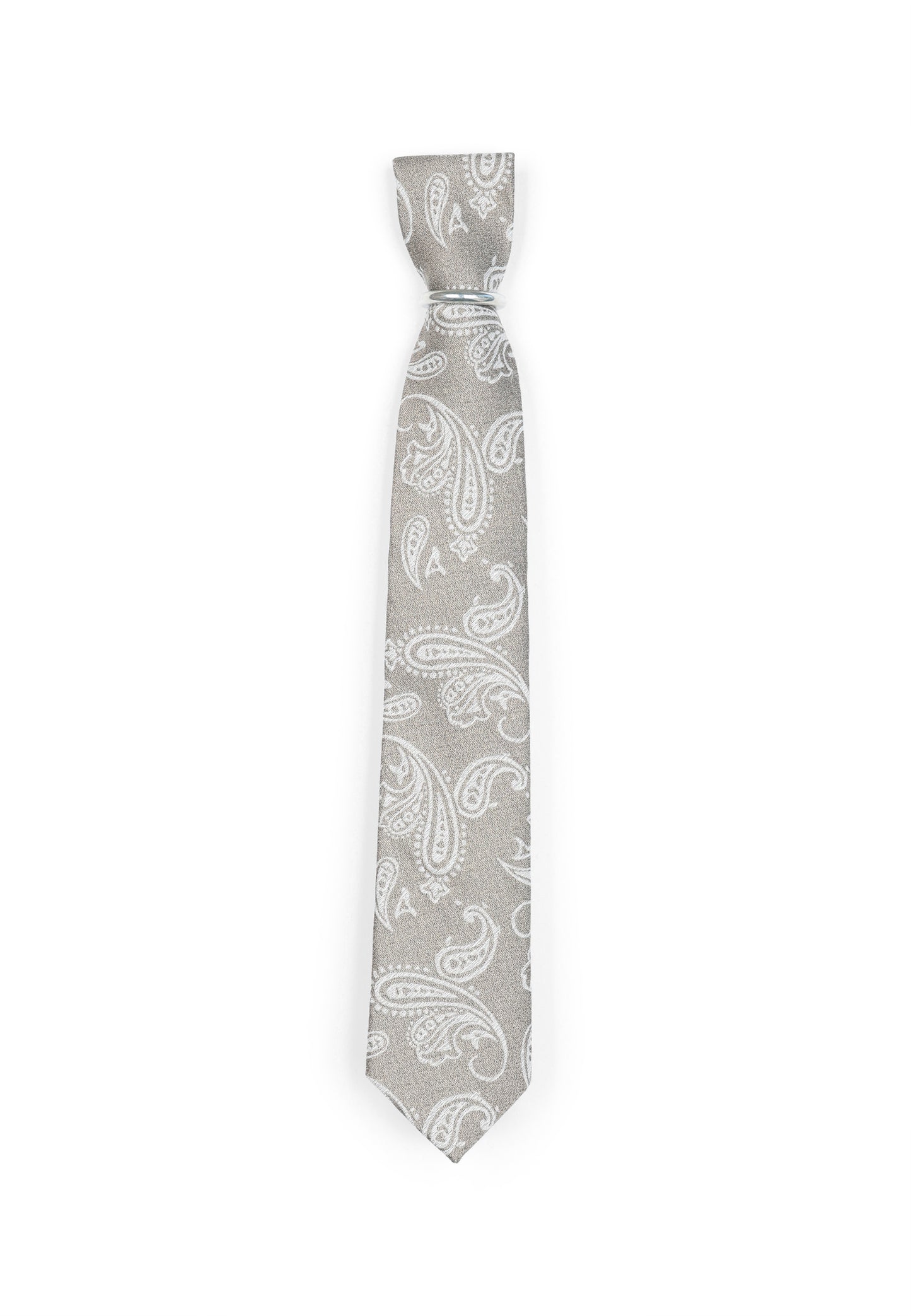 Hochzeit-Set Krawatte und Einstecktuch mit Paisleys beige