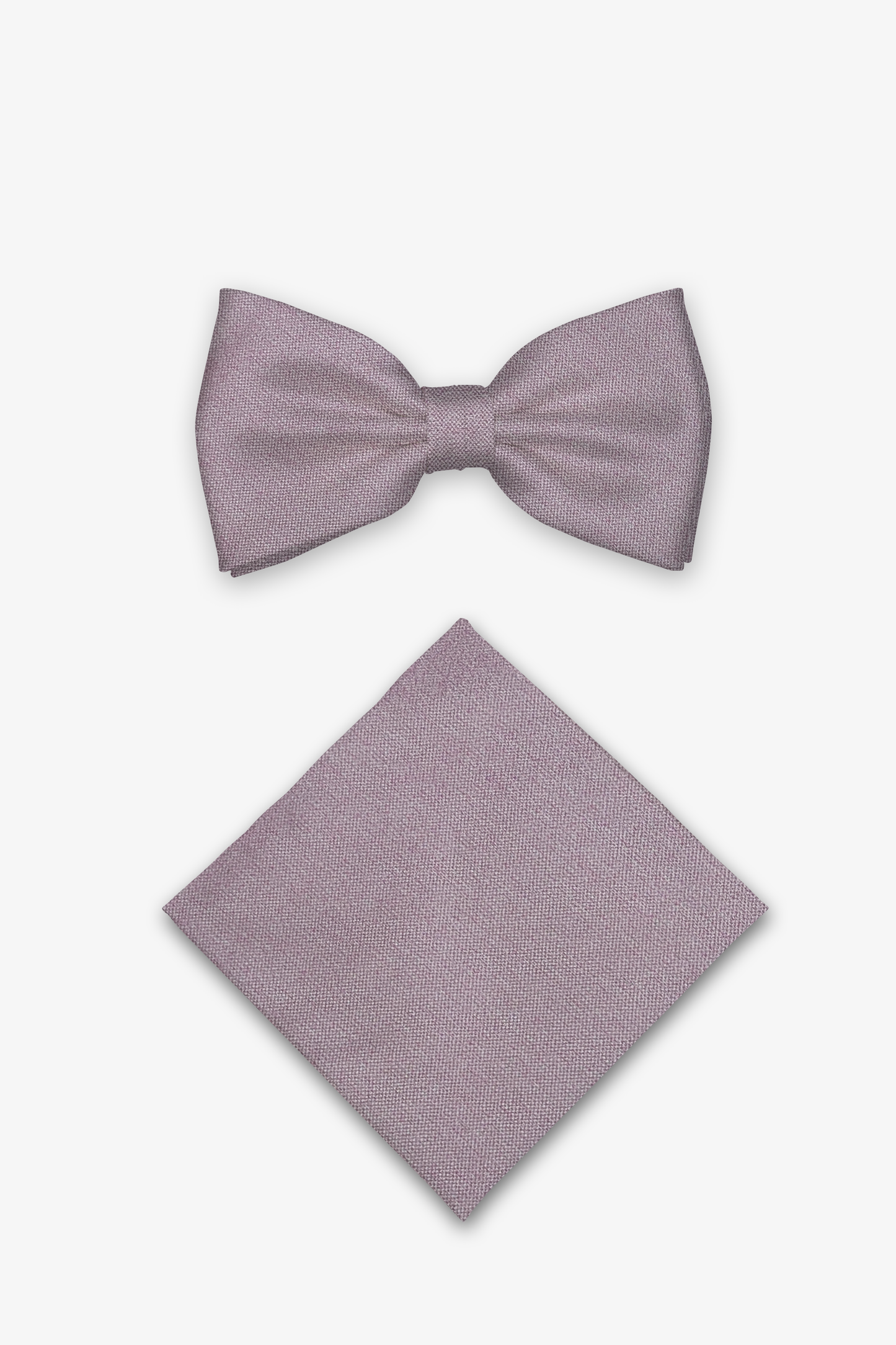 Hochzeit-Set Fliege und Einstecktuch uni rosé