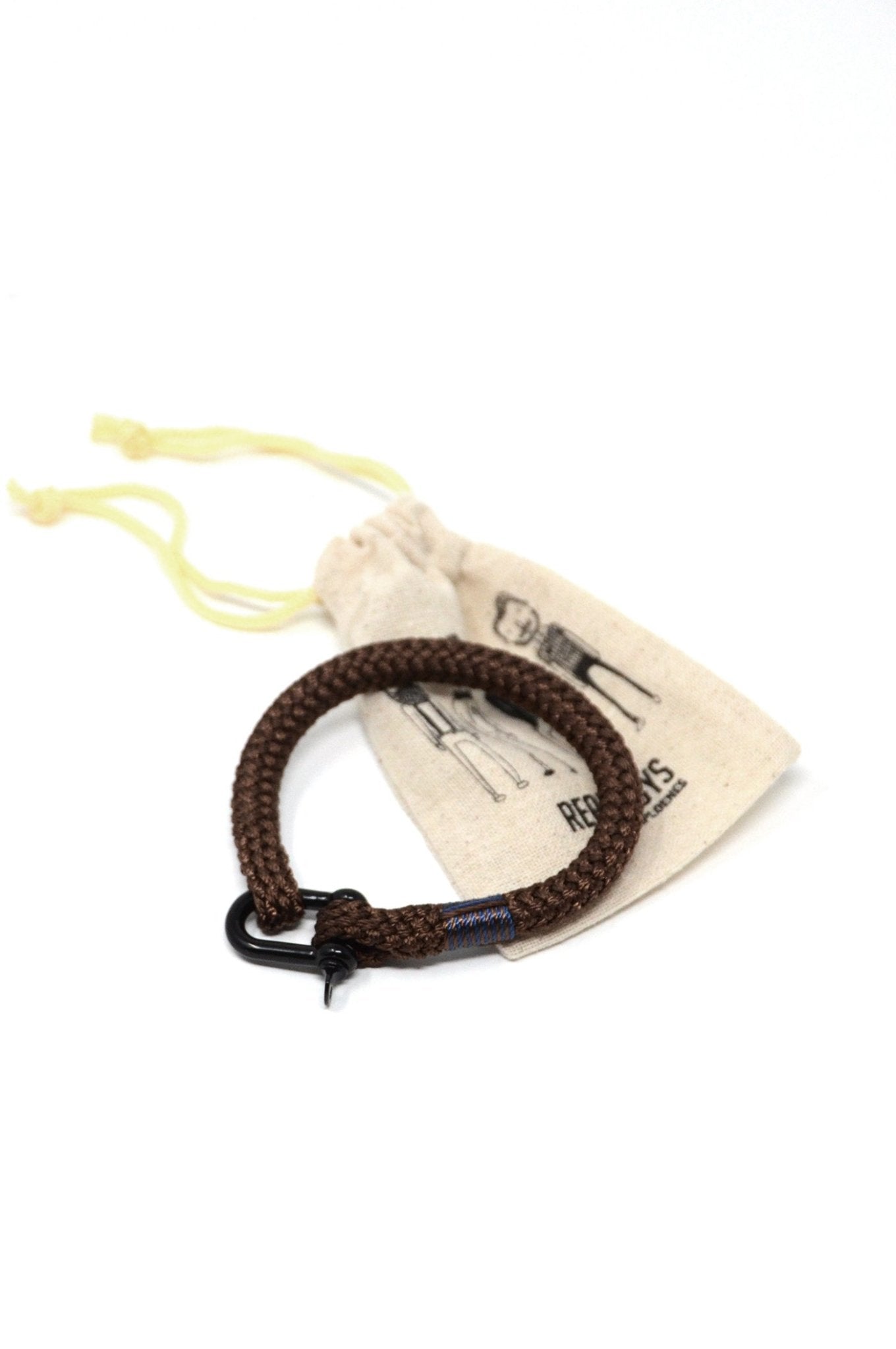 Armband in braun mit schwarzem Verschluss - REAL GUYS