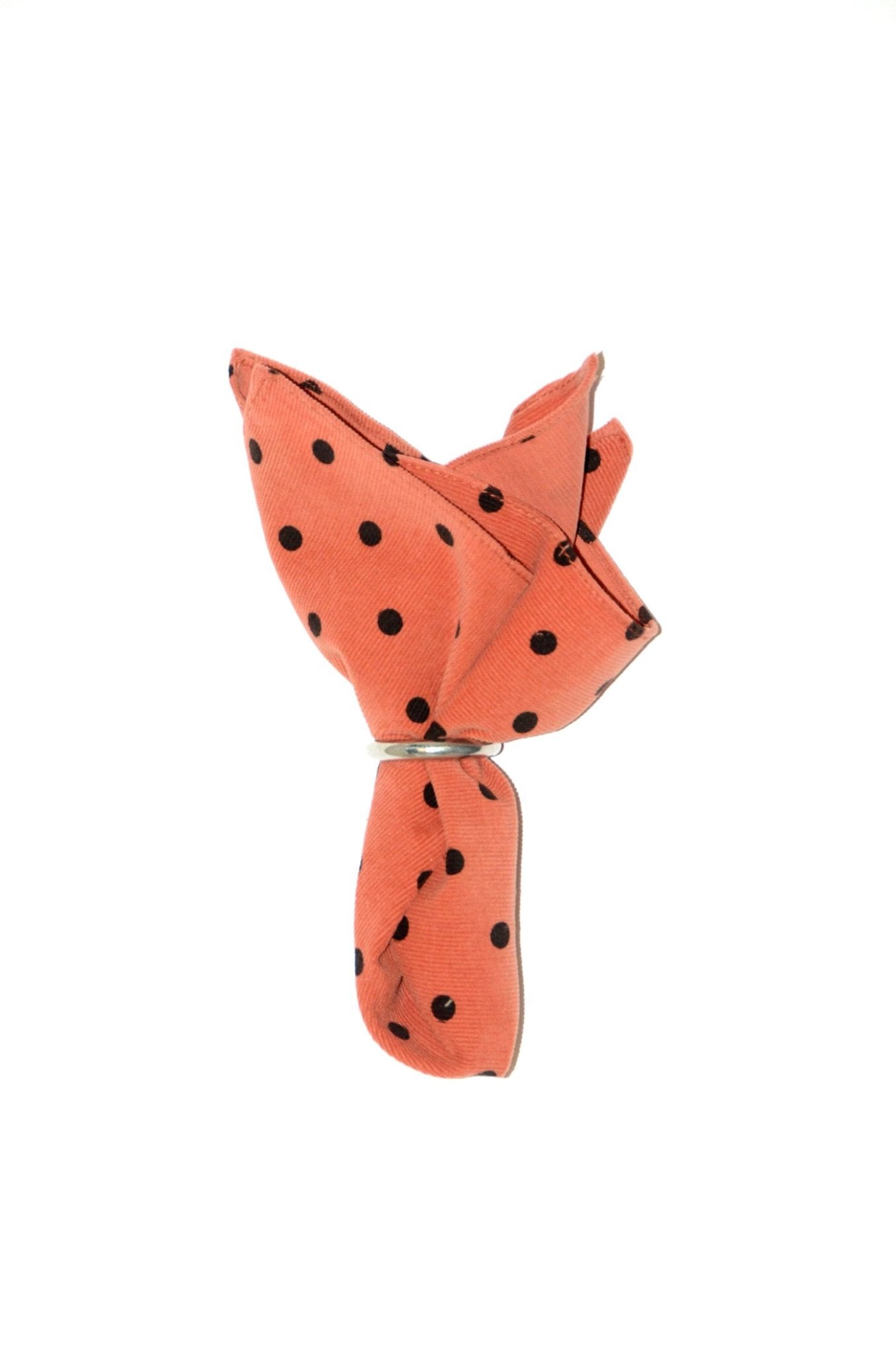 Einstecktuch Baumwolle orange mit Punkten - REAL GUYS