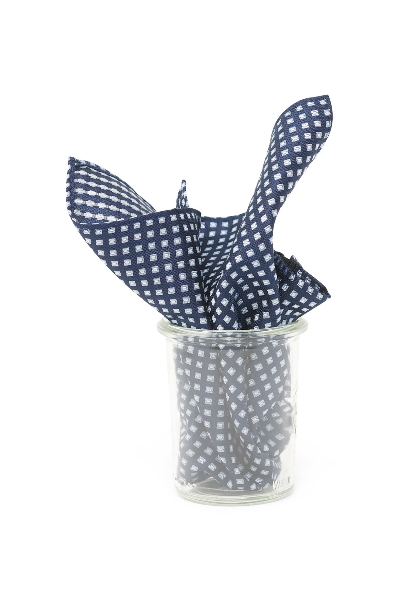 Einstecktuch mit Quadrat-Muster - Blau - REAL GUYS