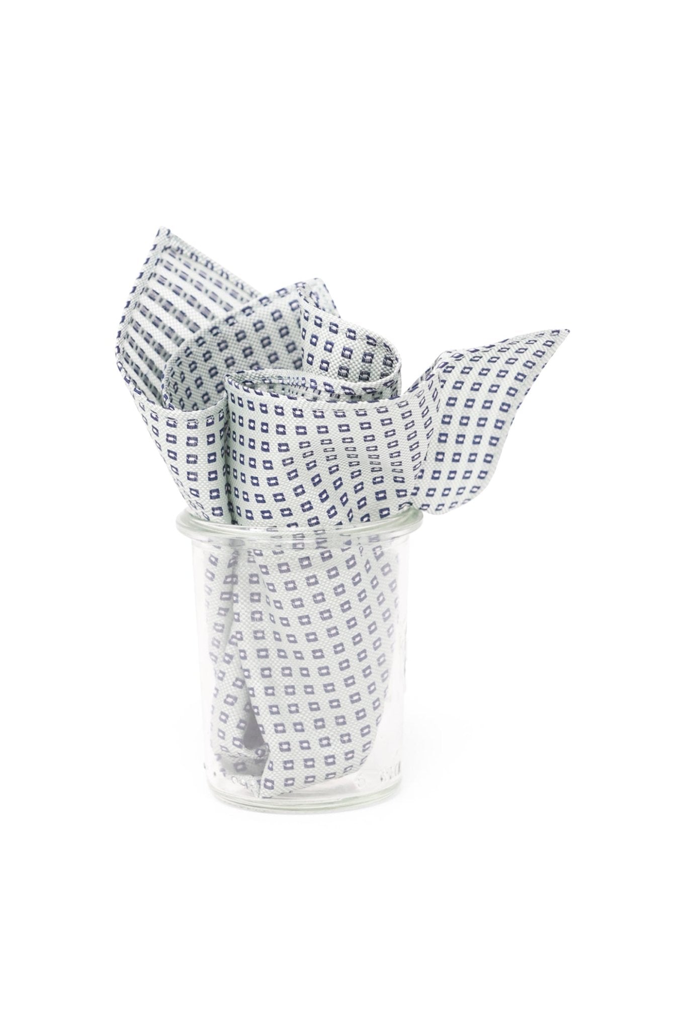 Einstecktuch mit Quadrat-Muster - Blau - REAL GUYS