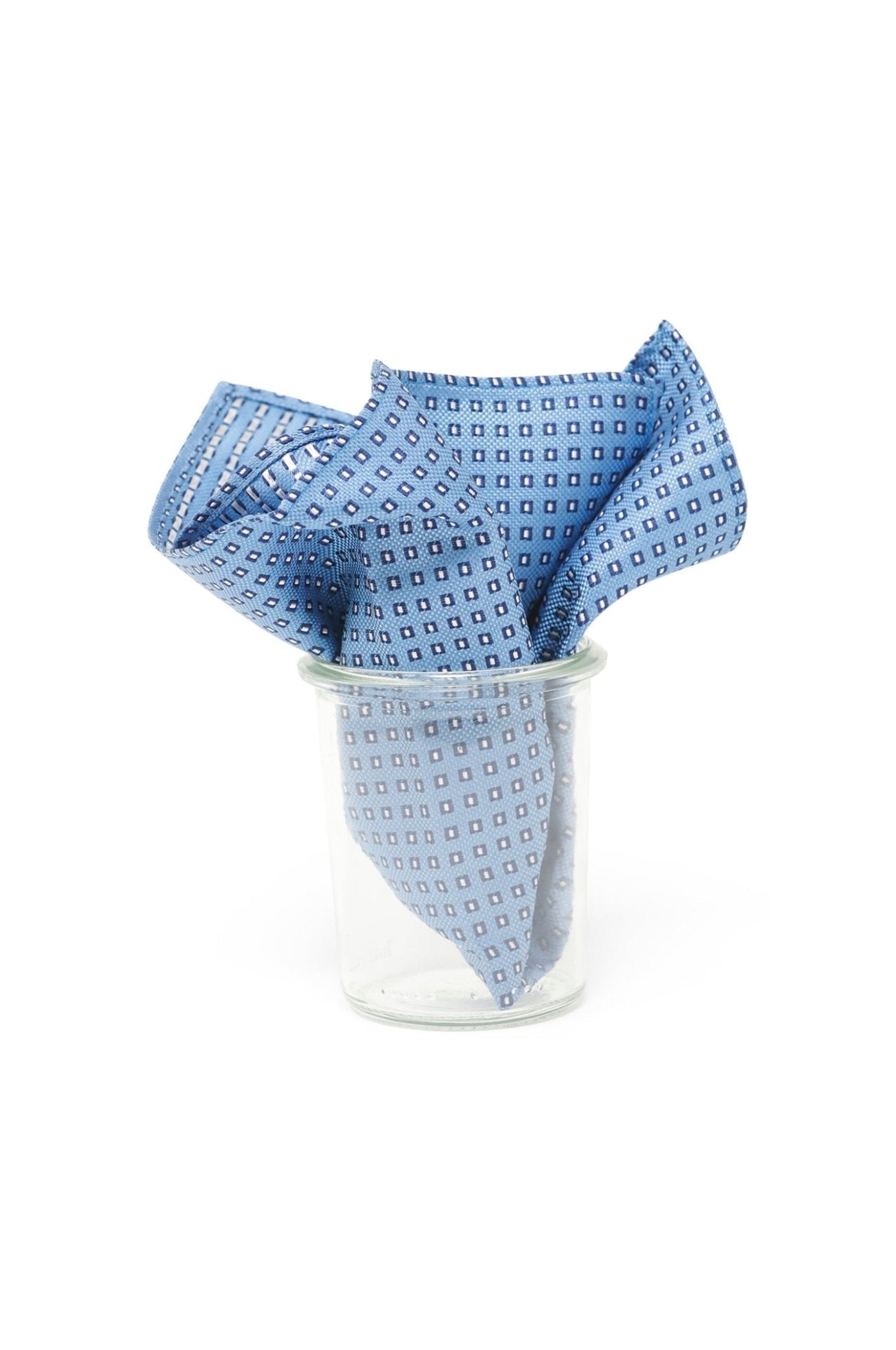 Einstecktuch mit Quadrat-Muster - Blau - REAL GUYS
