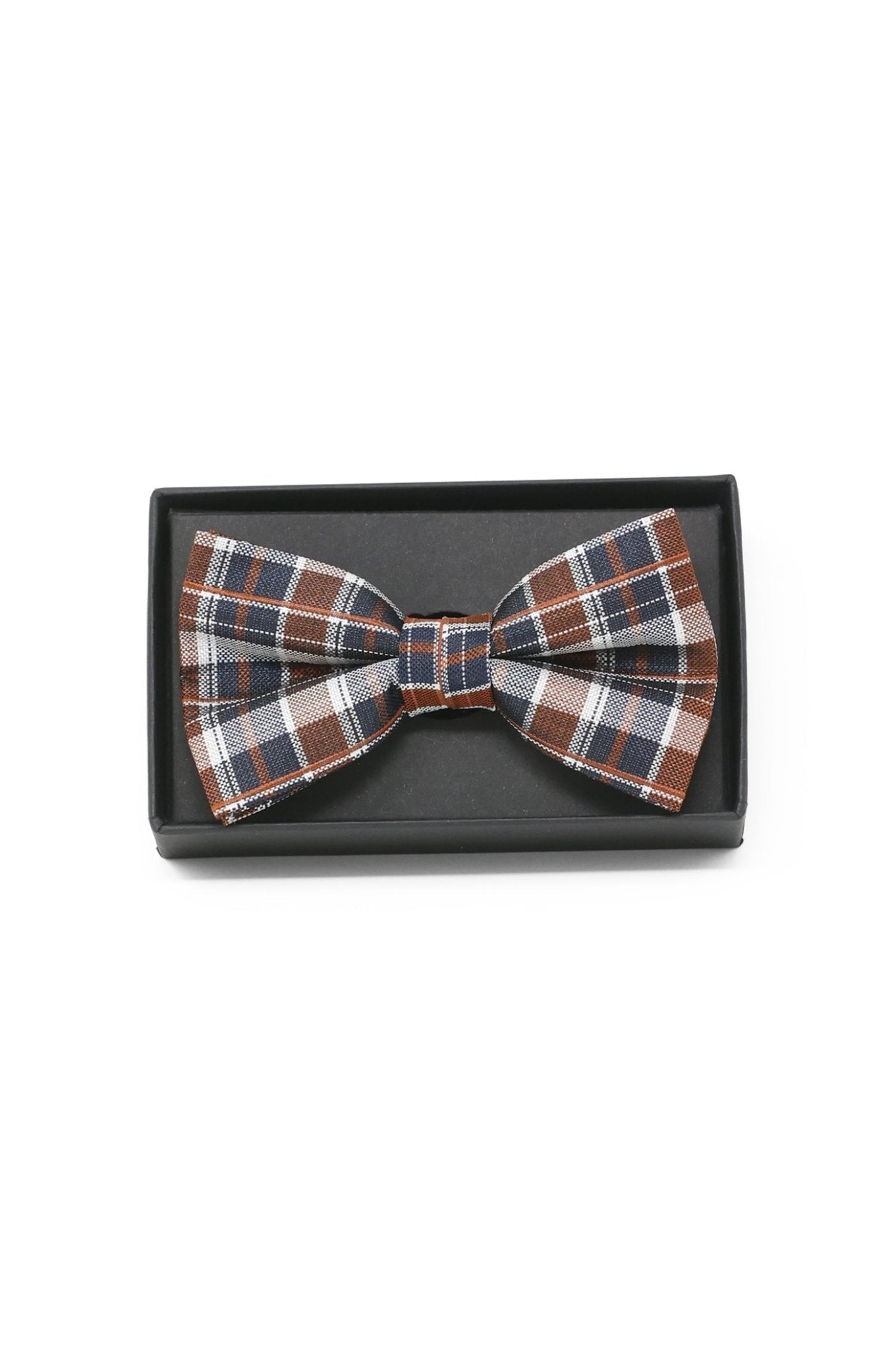 Fliege Karo Design - Orange - REAL GUYS