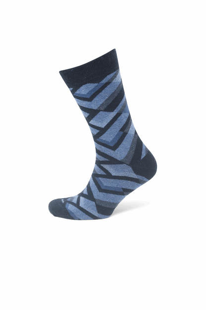 Modische Socke mit geometrischem Muster