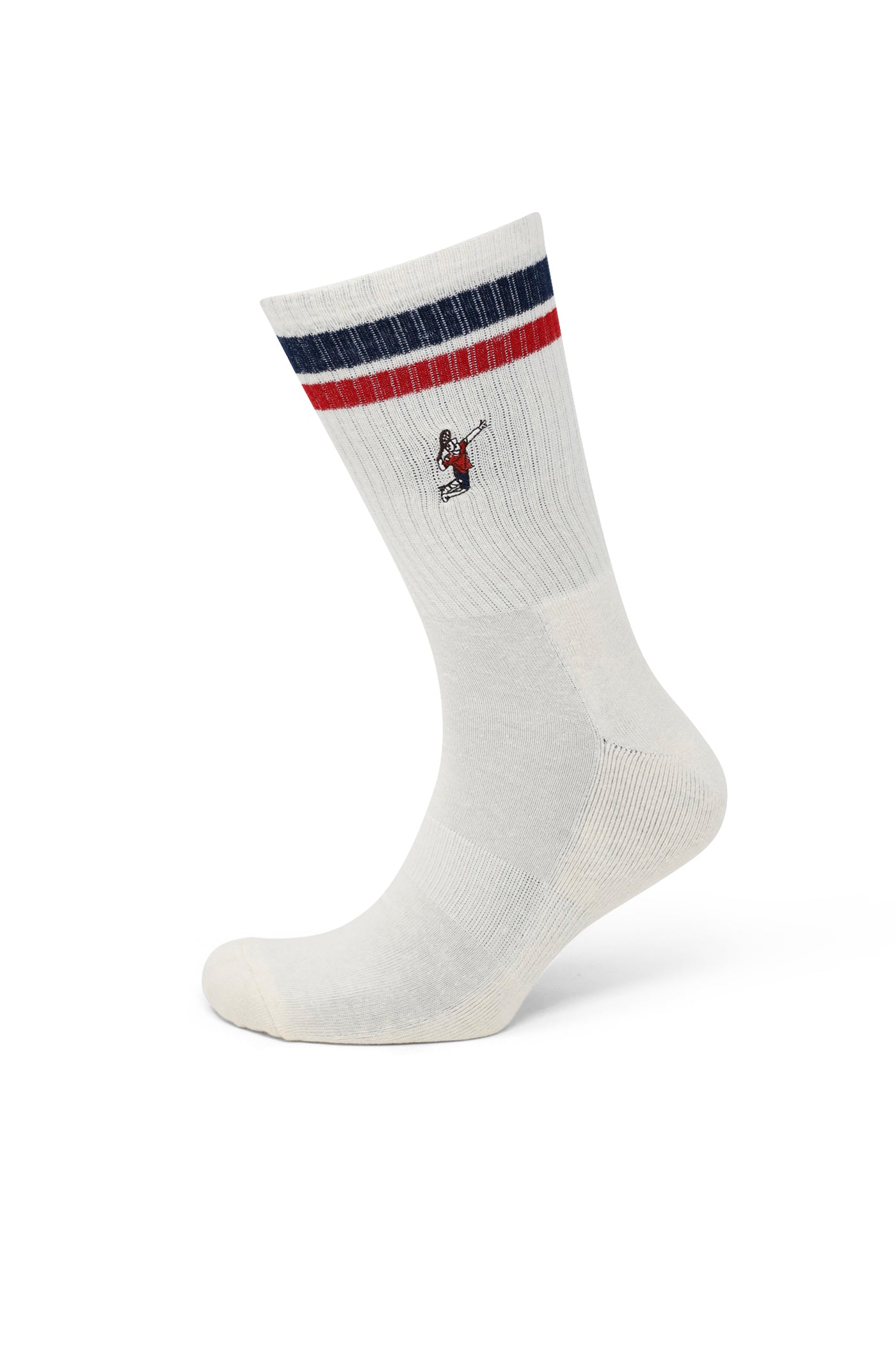 Crew Socks - coole Tennissocken mit Bestickung Tennisspieler