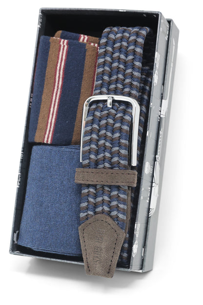 Set Gürtel und Socken - Orange/Blau