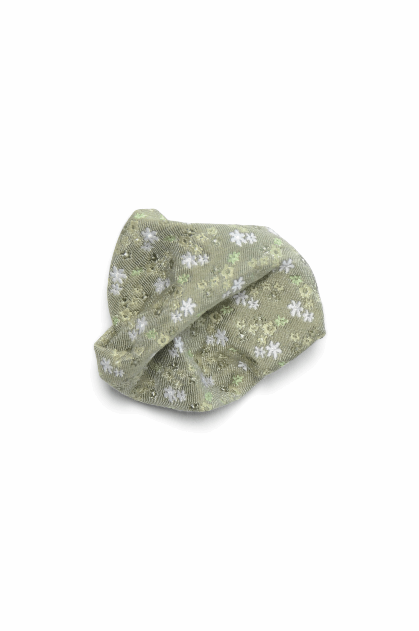 Hochzeit-Set Krawatte und Einstecktuch geblümt grün