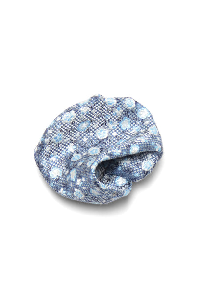 Hochzeit-Set Fliege und Einstecktuch geblümt blau