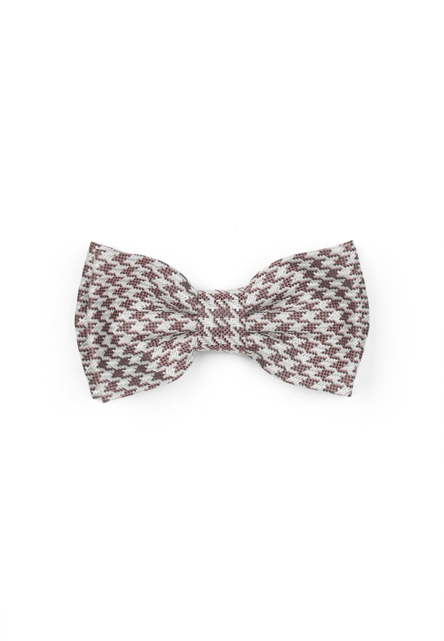 Hochzeit-Set Fliege und Einstecktuch mit Hahnentritt rot