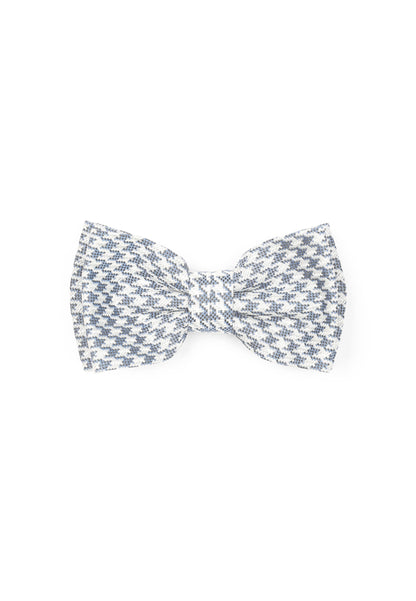 Hochzeit-Set Fliege und Einstecktuch mit Hahnentritt blau