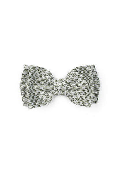 Hochzeit-Set Fliege und Einstecktuch mit Hahnentritt grün