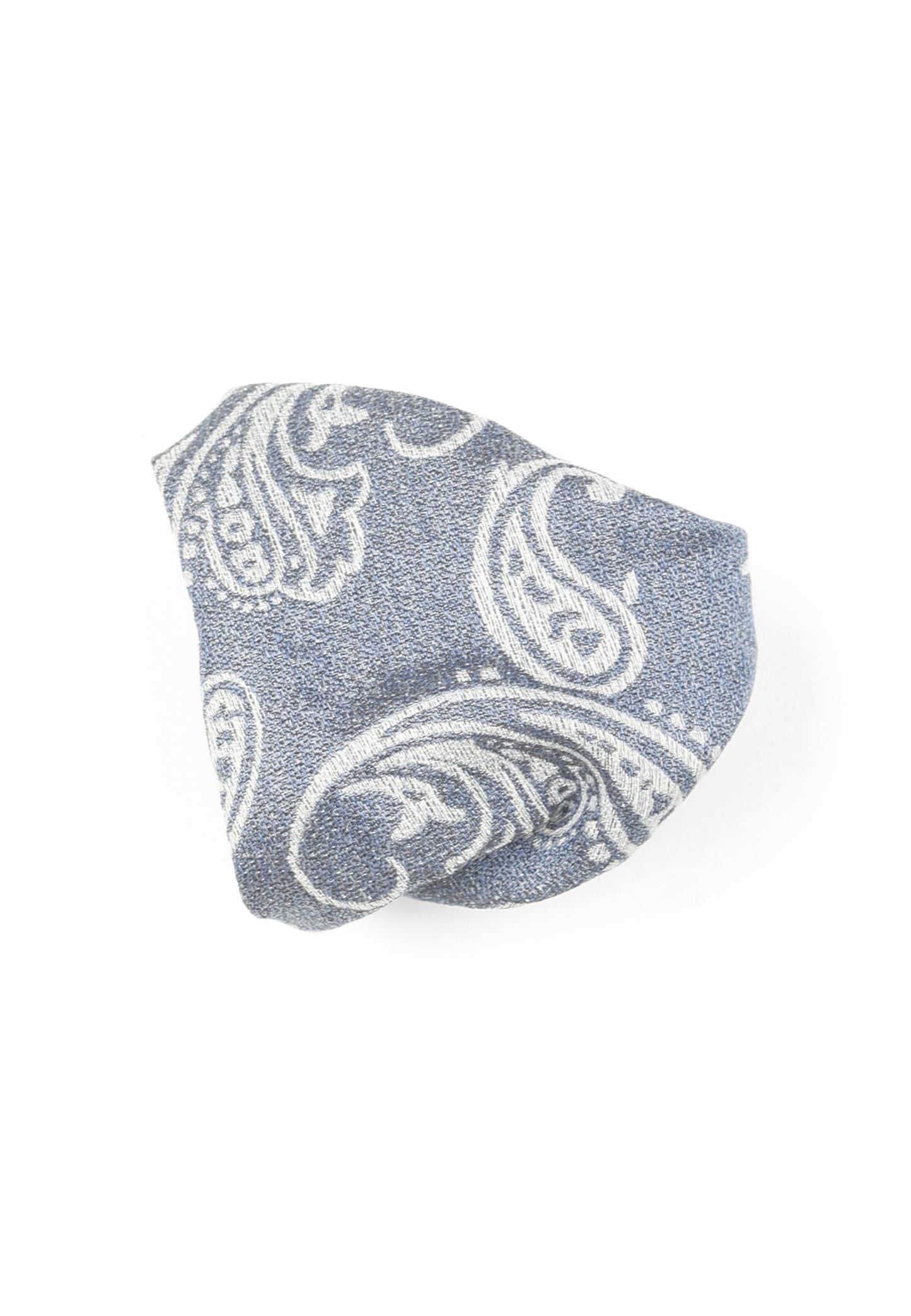 Hochzeit-Set Fliege und Einstecktuch mit Paisleys blau