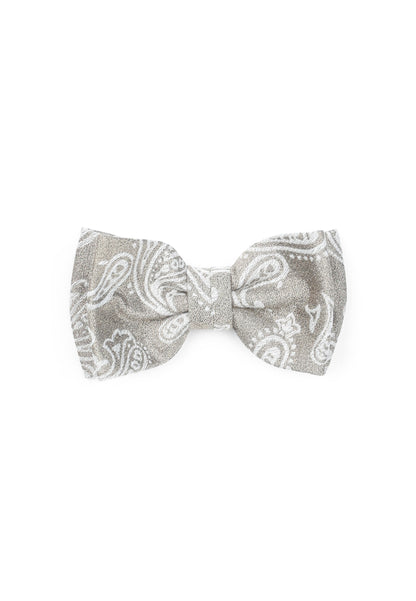 Hochzeit-Set Fliege und Einstecktuch mit Paisleys beige