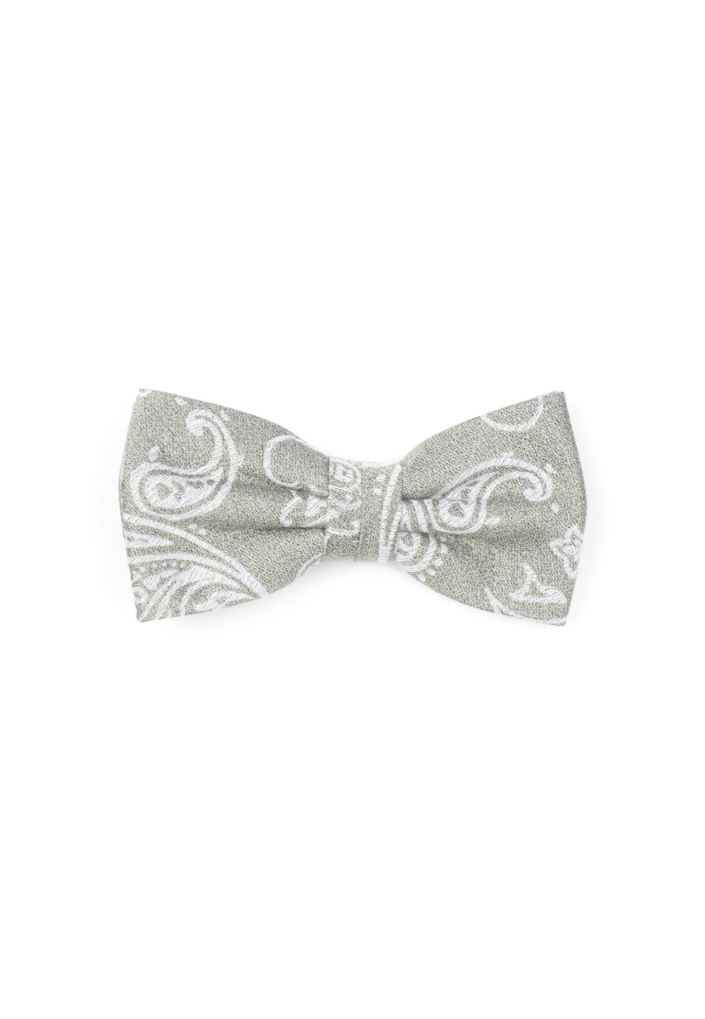 Hochzeit-Set Fliege und Einstecktuch mit Paisleys grün