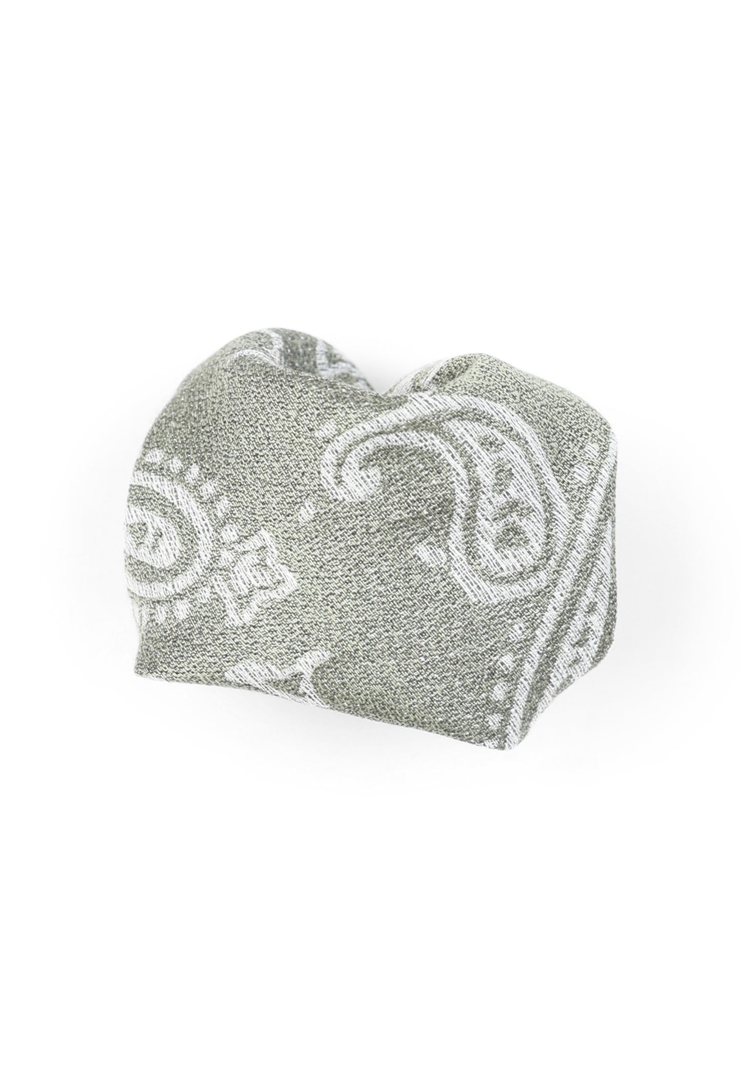 Hochzeit-Set Fliege und Einstecktuch mit Paisleys grün
