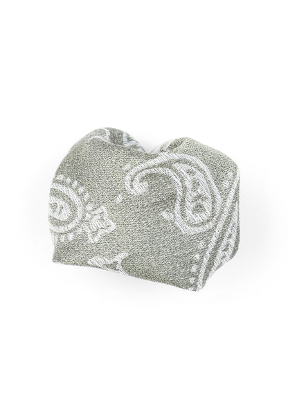 Hochzeit-Set Fliege und Einstecktuch mit Paisleys grün