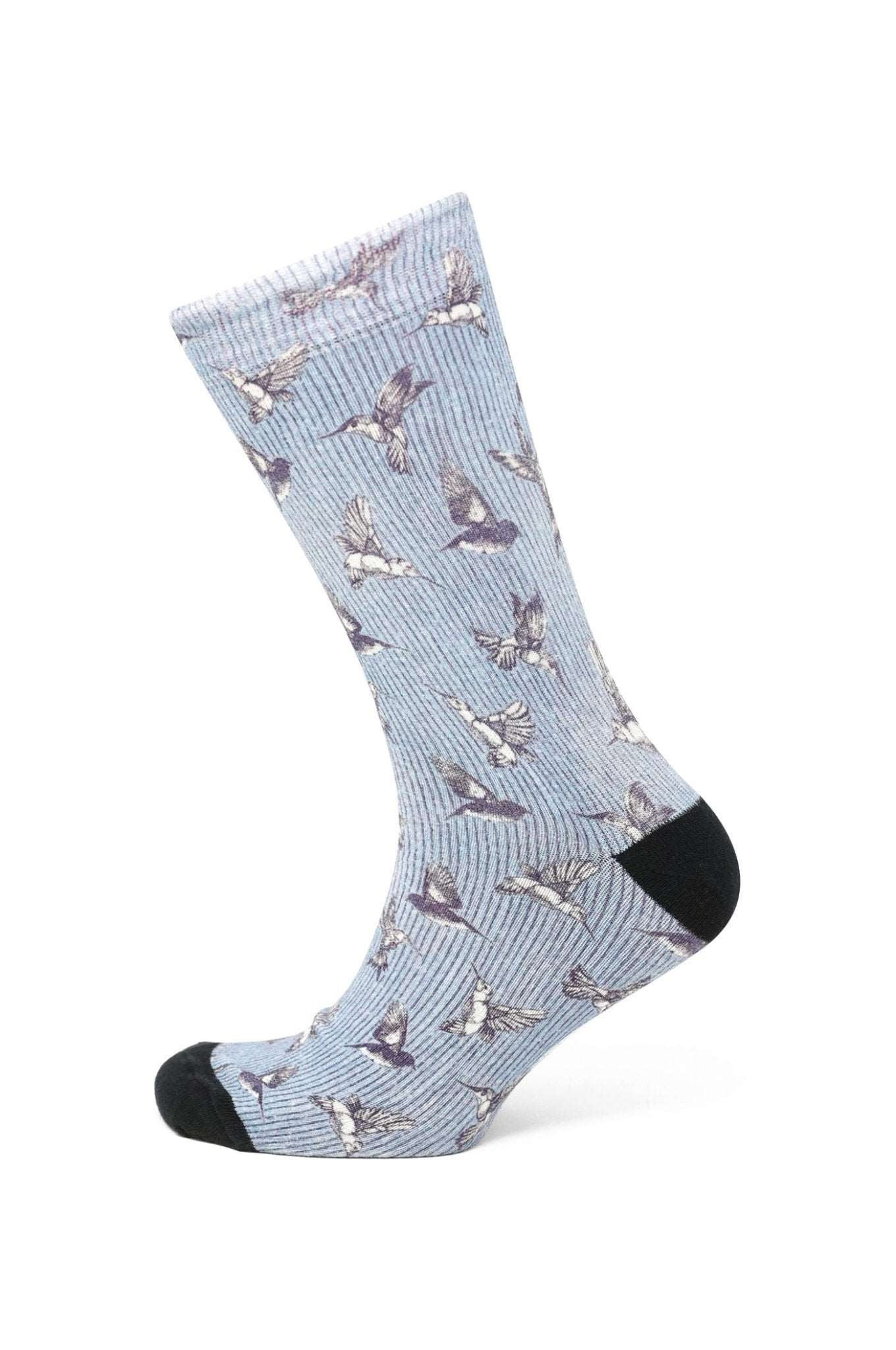 Modische Socke mit Kolibridesign - Blau - REAL GUYS