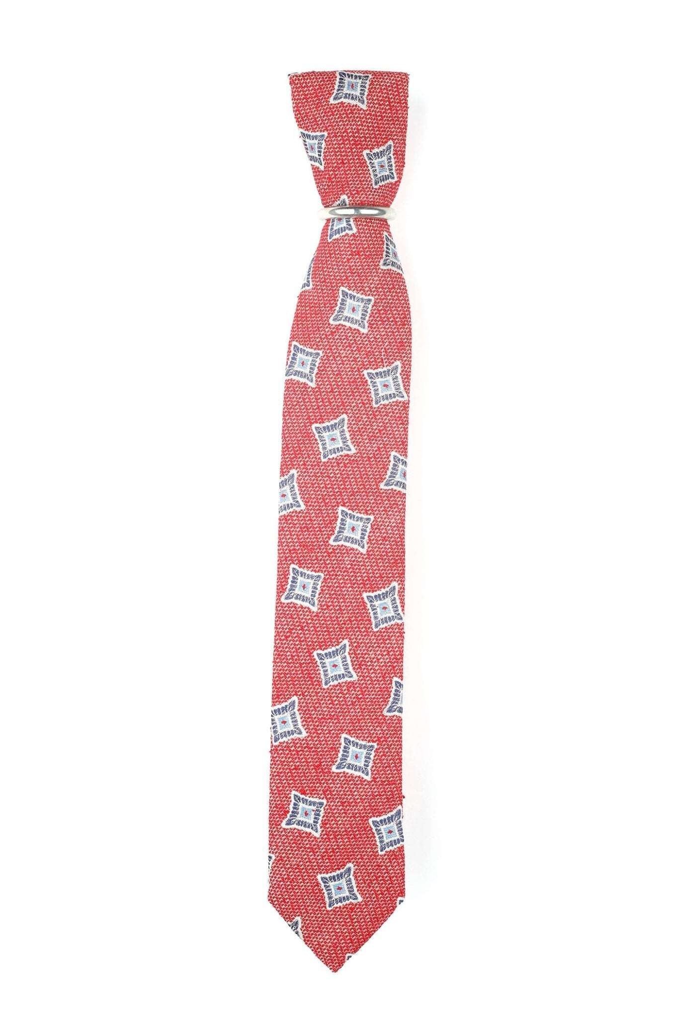 Schmale Krawatte mit markanten Motiven - REAL GUYS