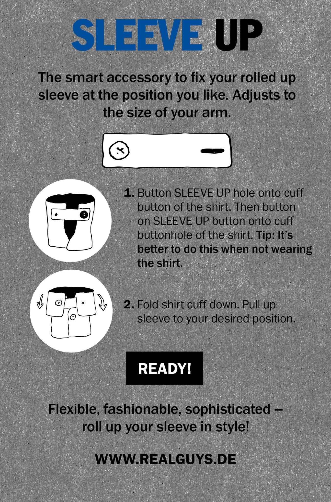 SLEEVE UP - Tupfen marine - REAL GUYS