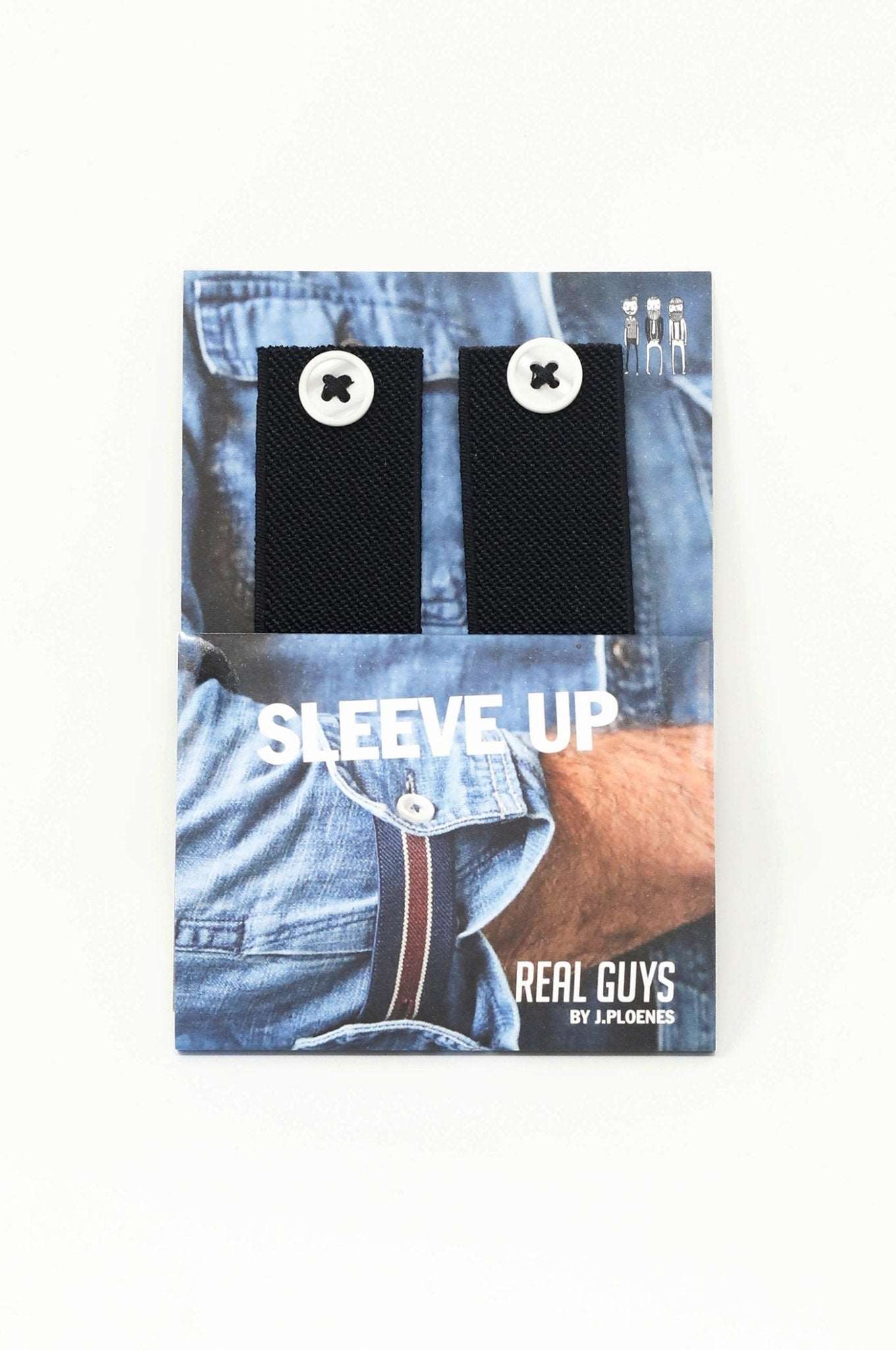 SLEEVE UP - uni schwarz - REAL GUYS