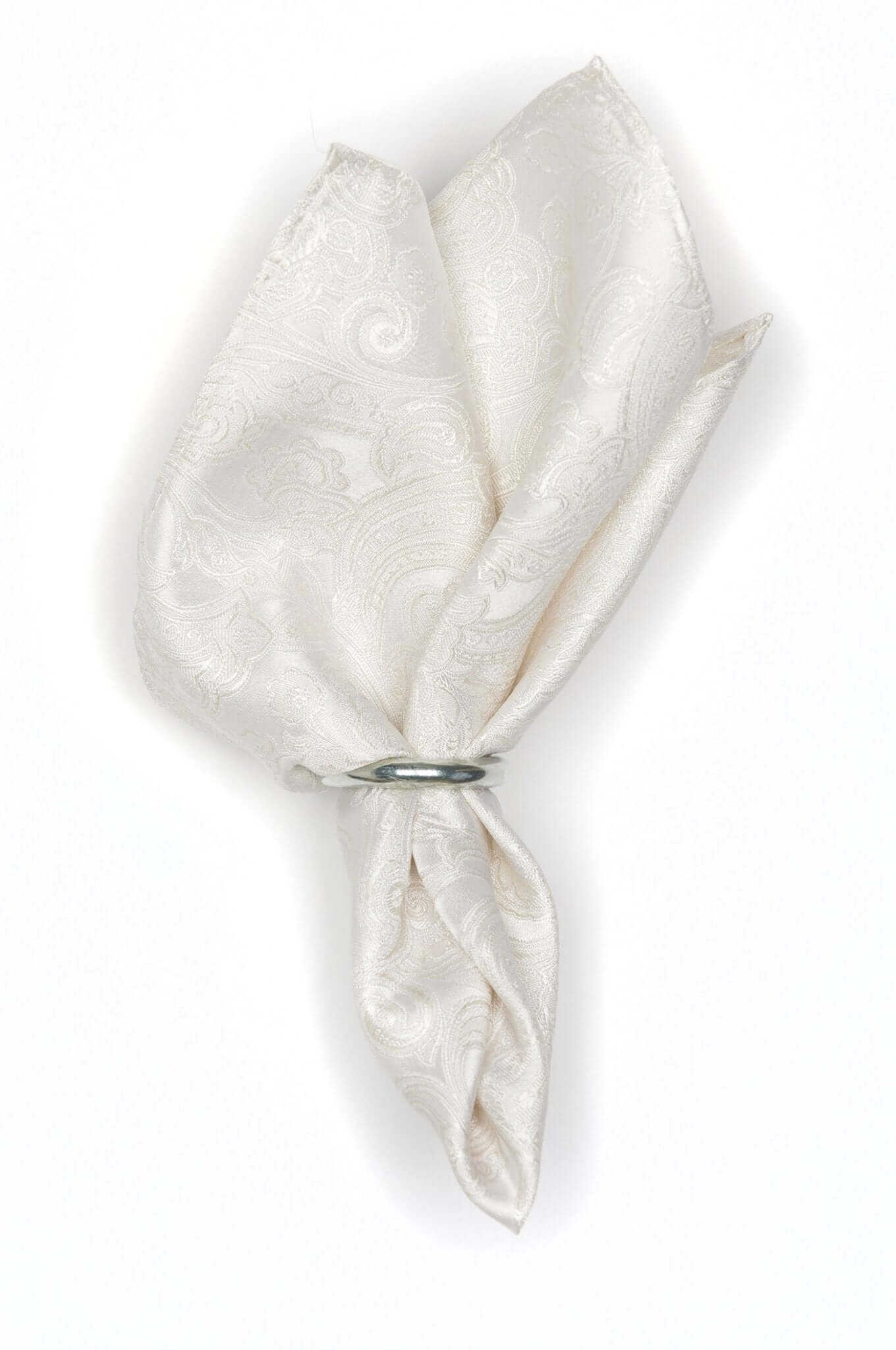 Einstecktuch in Champagner mit Paisley für die Hochzeit - REAL GUYS