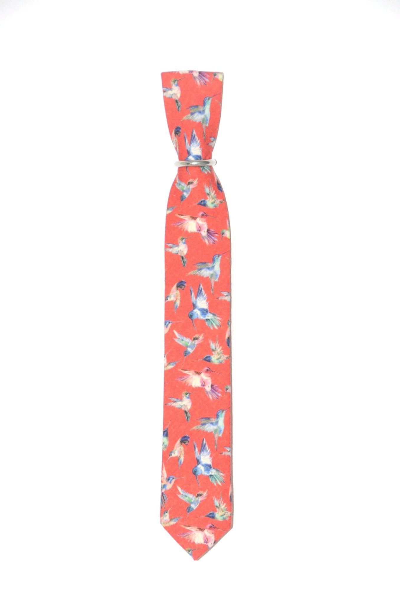 Schmale Krawatte mit Kolibris - REAL GUYS