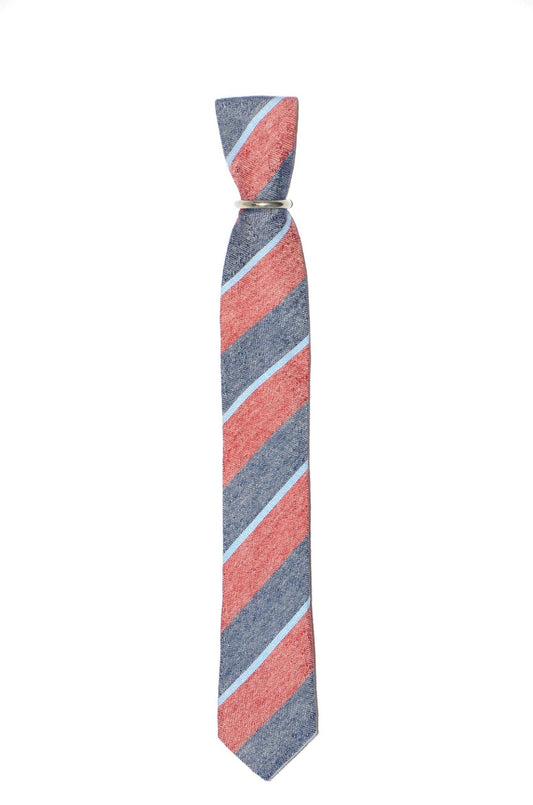 Schmale Krawatte mit Streifen - REAL GUYS